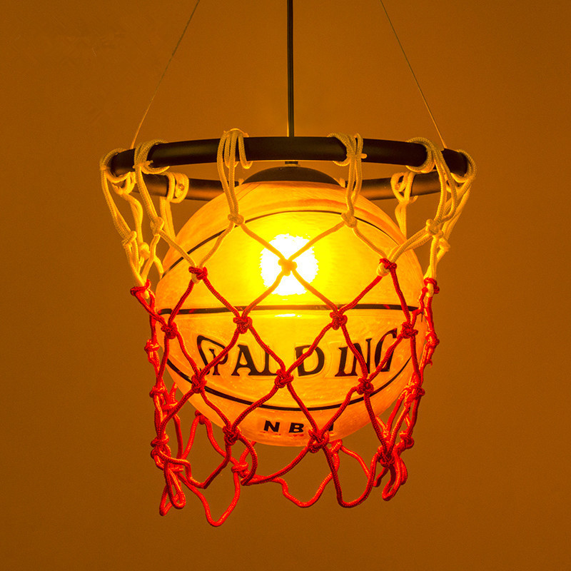 Vintage Pendant Lamp Restaurant Bar Cafe Lamp Creative Children's basketball pendant light（WH-MA-170）