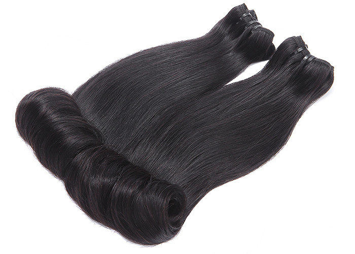 Fashion Egg Curl Remy Virgin Weft Hair Extensions For Silky No Chemical