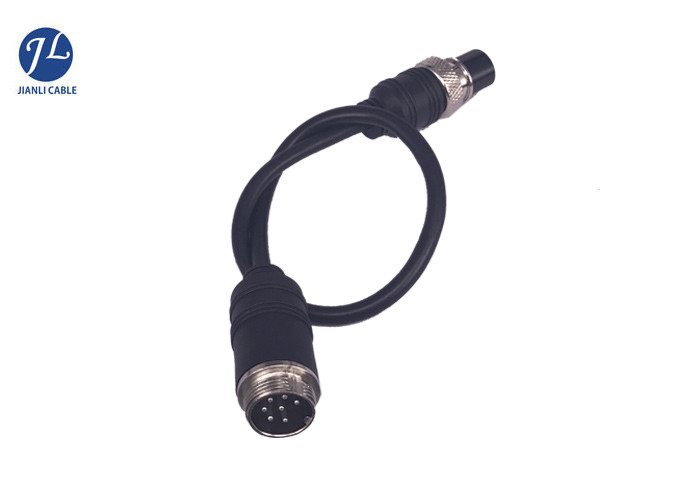 Pure Cooper Waterproof Gx16 7Pin Aviation Cable For Bus Security Camera System