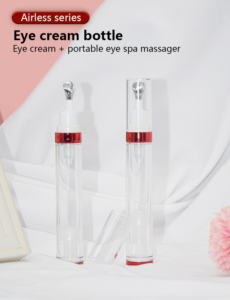 20ml Plastic Airless Pump Bottles Eye Cream Massage Packaging