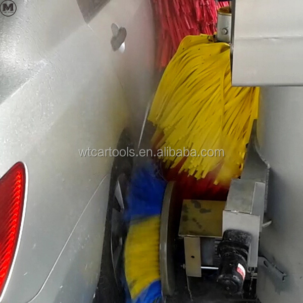Stainless Steel Tunnel Type Automated Car Wash Systems With 9 Brushes