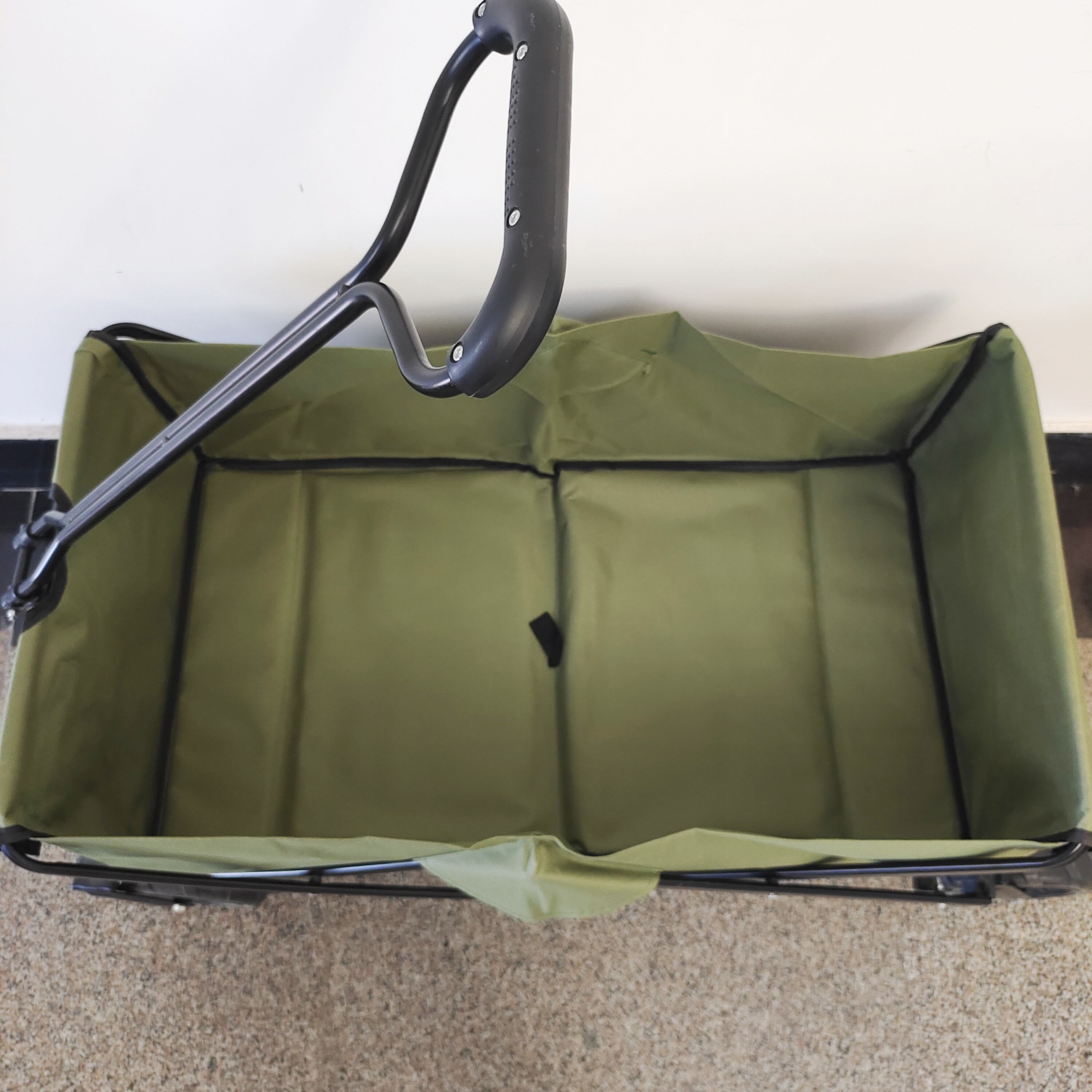 Wide Wheels Collapsible Beach Cart Multipurpose Camping Cart Folding Stroller Wagon