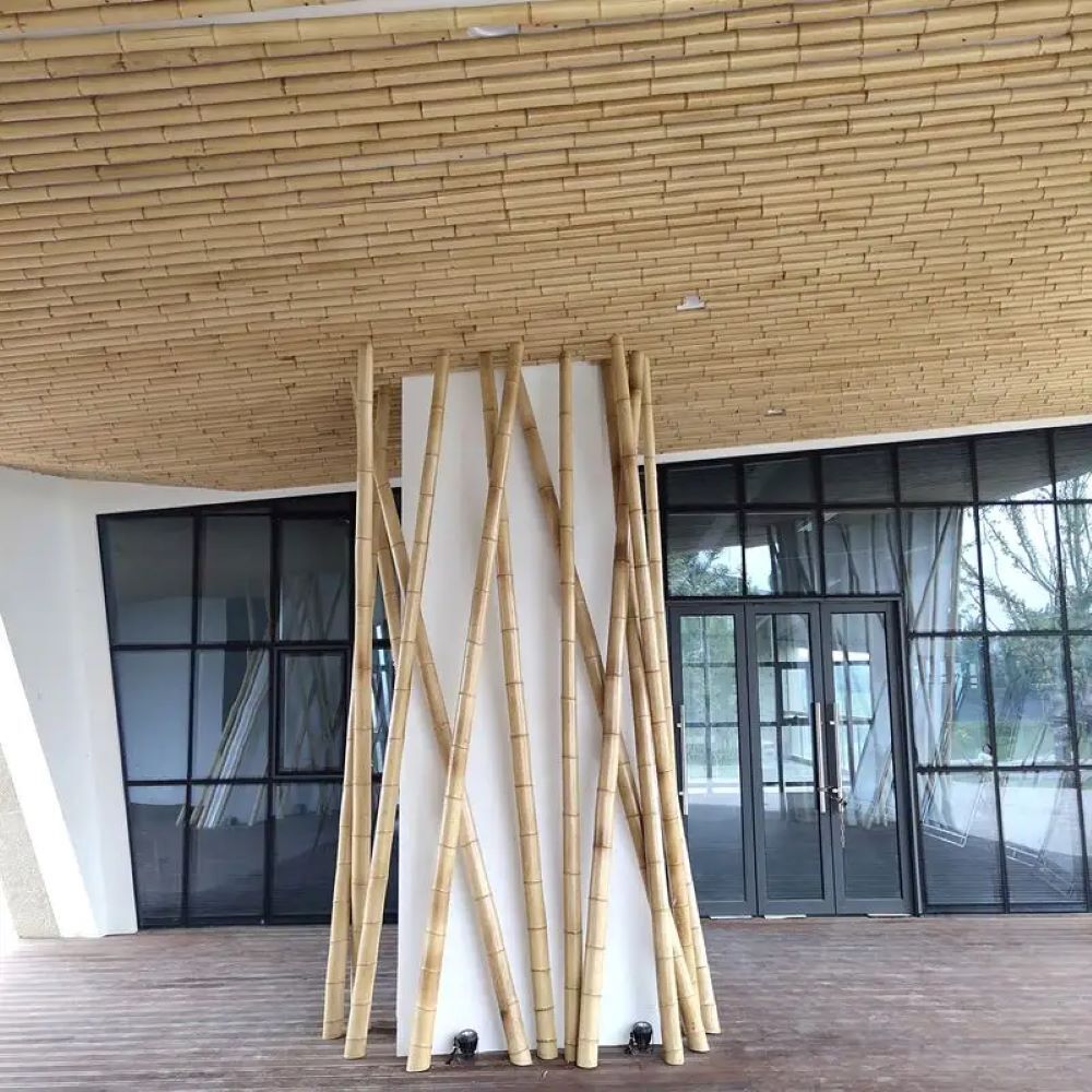 Nature Raw Bamboo Poles Straight Bamboo Tree Stakes Large Bamboo Poles For Decoration