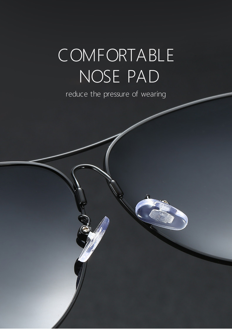 Memory Metal Frame Polarized Sunglasses Fashion Spring Leg Stylish