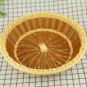 wholesale  multifunction fruit decorative basket PP imitation rattan storage baskets