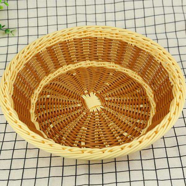 Buy wholesale  multifunction fruit decorative basket PP imitation rattan storage baskets at wholesale prices