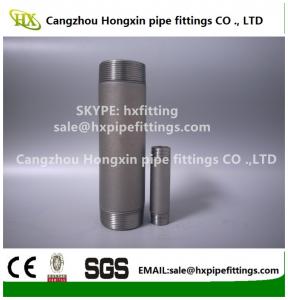 China Shot blasting Astm ANSI B1.20.1 carbon steel pipe nipple,barrel nipple,SCH40,SCH80 on sale