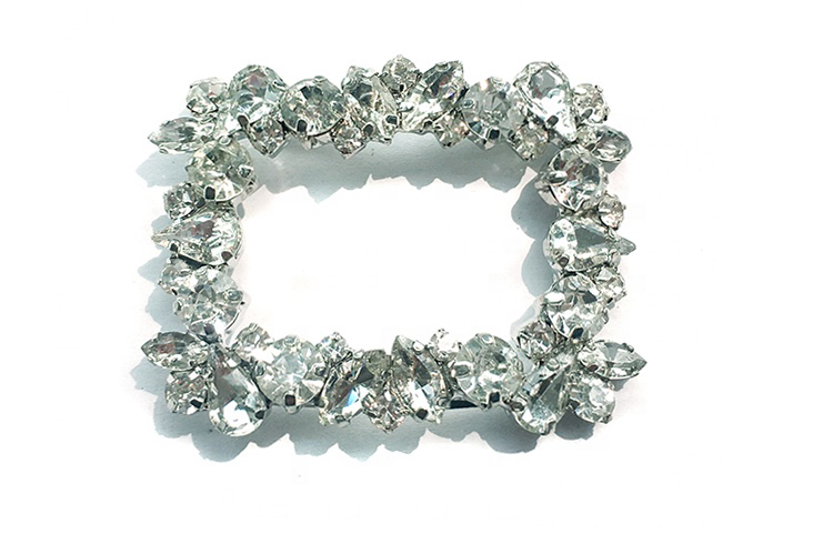Europe Vintage Diamond Lady Shoe Accessories With Multiple Colors