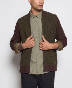 China Knitted Mens Cardigan Sweaters , Multi Color Zippered Cardigan Sweater on sale