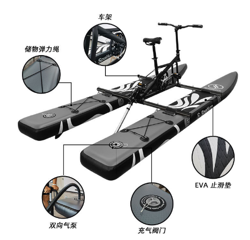 2024 Water Bike for Leisure Foot Pedal Boats Customized Color and Outdoor Design