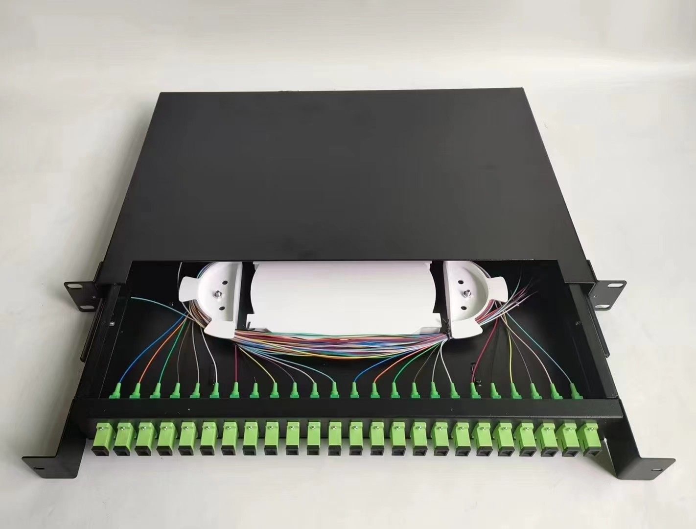 1u Rack Mount Fiber Patch Panel 12/24 Ports Sc / Apc
