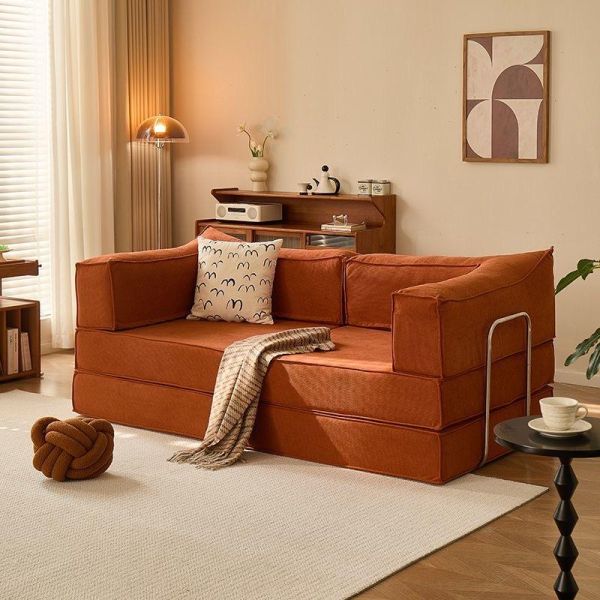 Modern Modular Folding Convertible Sofa Bed Tufted Reclining Full 35D Sponge Comfortable Cloud Couch Compressed Living Villa