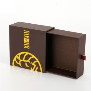 China Luxury Small Paper Gift Box Recycled Handmade With Custom Foil Stamping Logo on sale