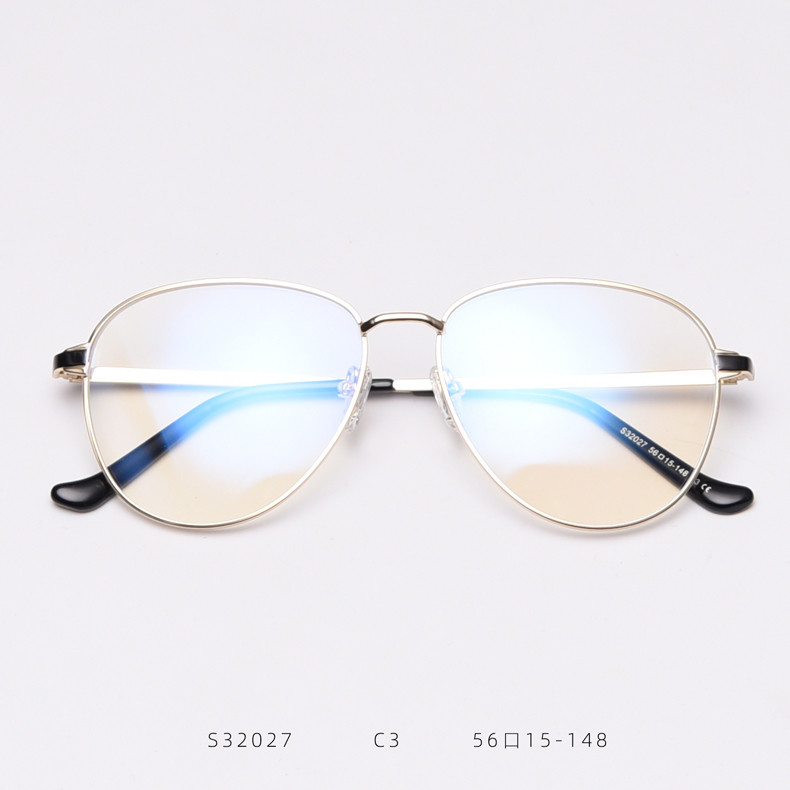 Oversized Rectangle Metal Anti Blue Ray Computer Glasses Outdoor Optical Frame