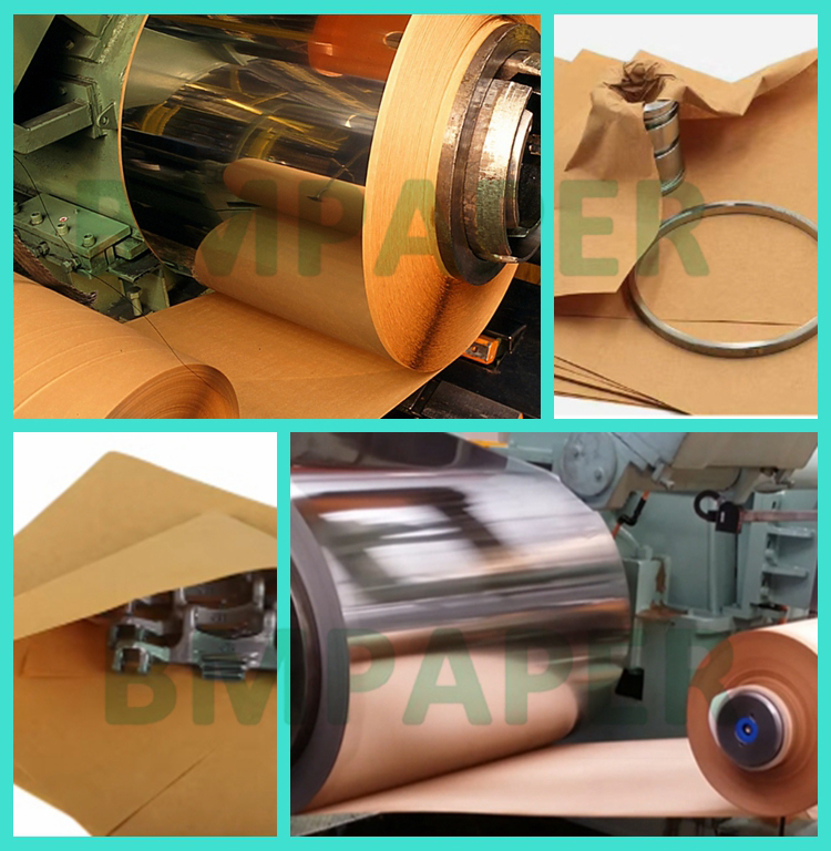 80gsm Stainless Steel Interleaving Kraft Paper Roll Scratch Resistant 650mm