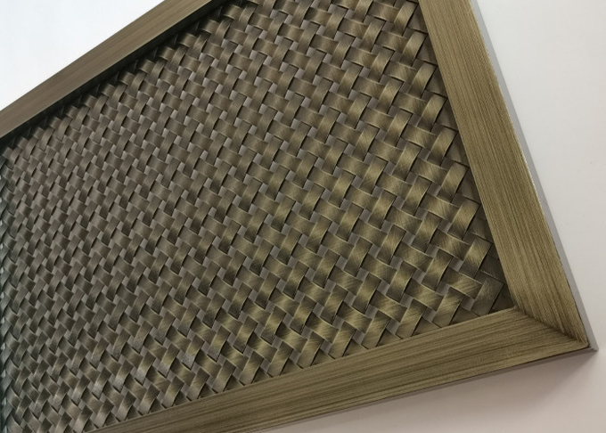 Antique Plated Woven Architectural Metal Mesh Fabric For Elevator Interior 6