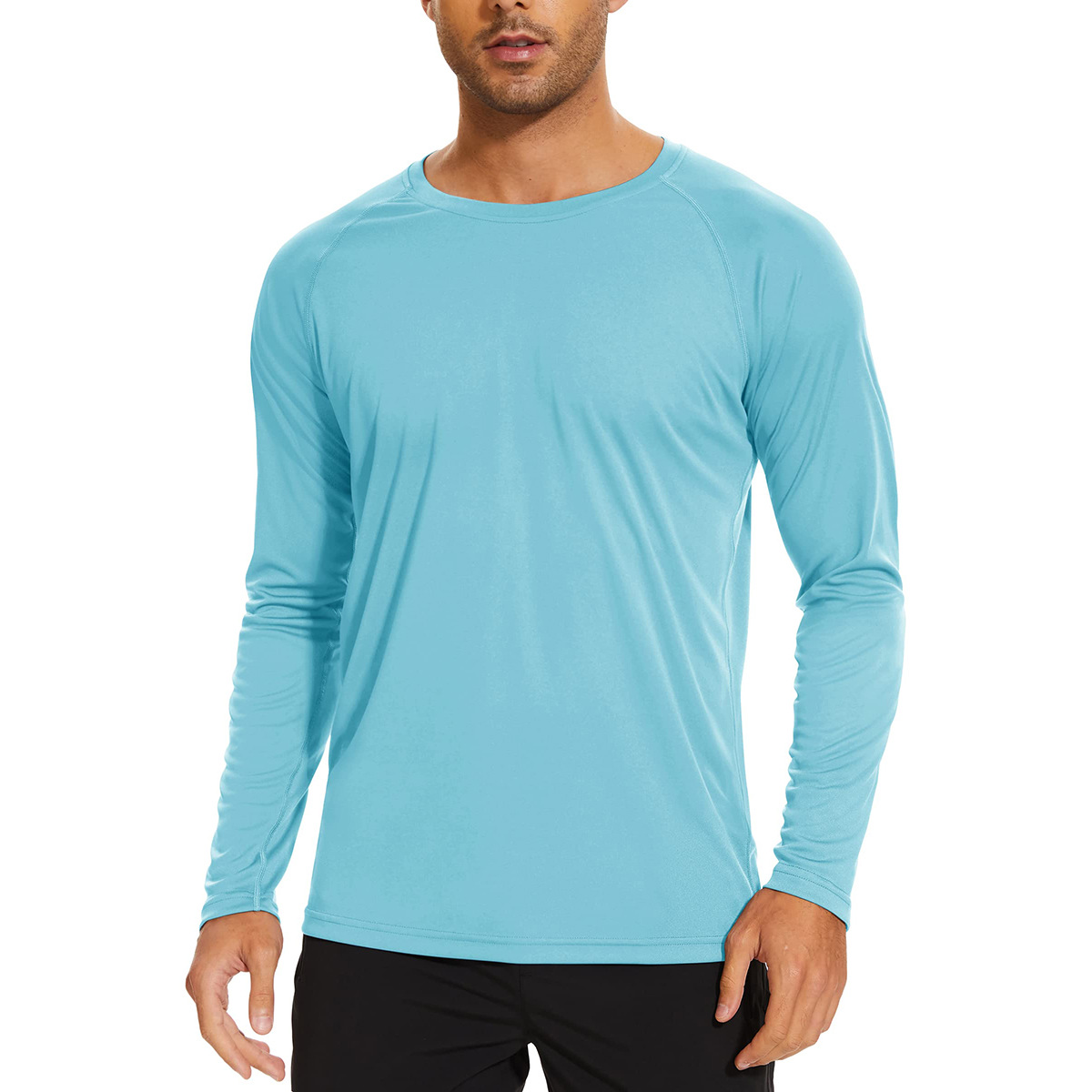 Custom Round Neck Men T-Shirts 100% Cotton Long Sleeve T-Shirt Sublimation Blanks