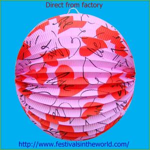 Quality round paper lanterns flower for sale