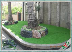 Quality 35 MM Pile Height Garden Artificial Grass / Synthetic Grass PP + Fleece Backing for sale