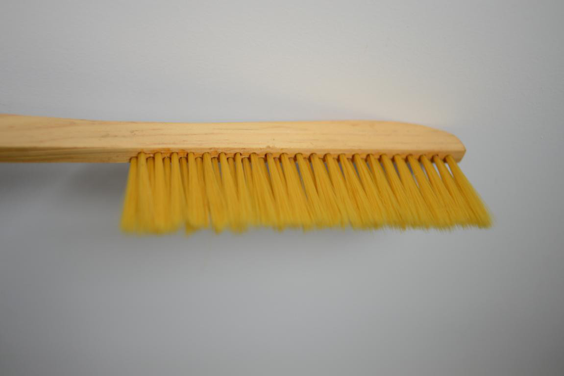 Best Selling Double Rows Bee Brush With Wooden Handle Plastic Hair Beekeeping Tools