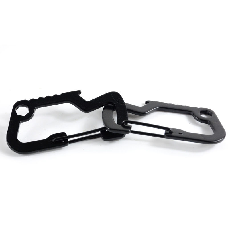 Multifunction EDC Tactical Carabiner Hook Zinc Alloy Key Ring