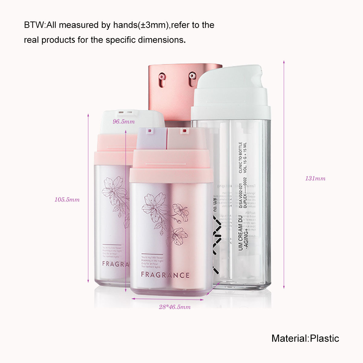 Biodegradable 16ml Airless Pump Bottles Eco Friendly And Stylish