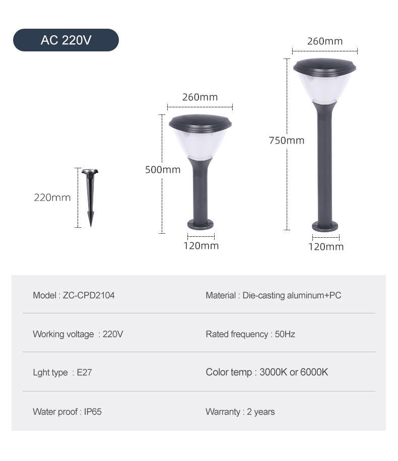 20W Lighting Control LED Solar Pathway Lights Outdoor Creative Waterproof