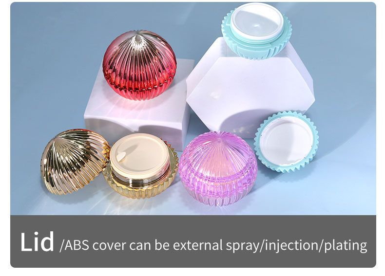 ABS Screw Cap 20g 30g 50g Cosmetic Screen Printing Spherical Cream Bottle Packaging for Cosmetic Packaging Containers