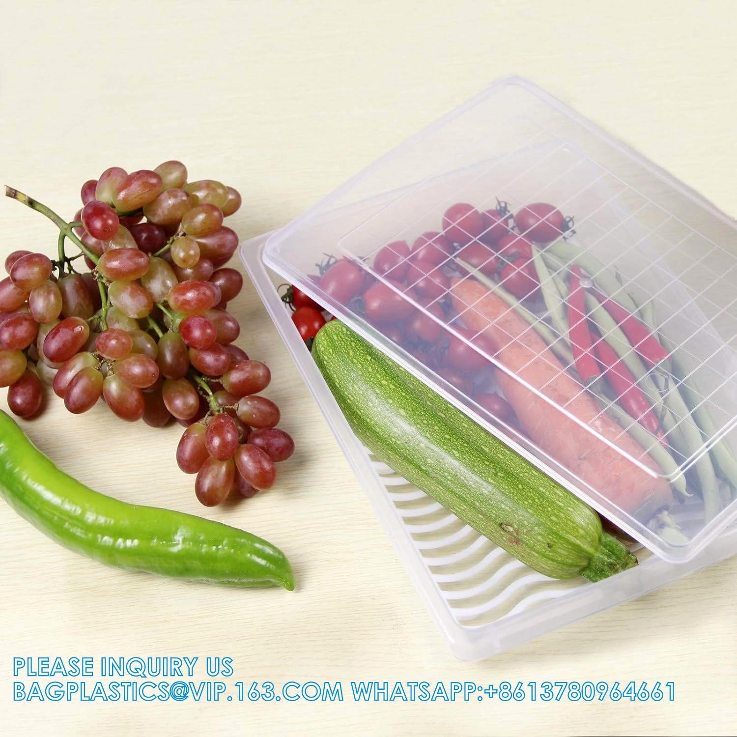 Stackable Portable Freezer Storage Containers - Tray To Keep Fruits, Vegetables, Meat And More