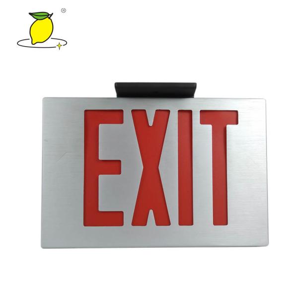 Brush Silver Aluminum LED Emergency 3.8W Fire Exit Sign Lights