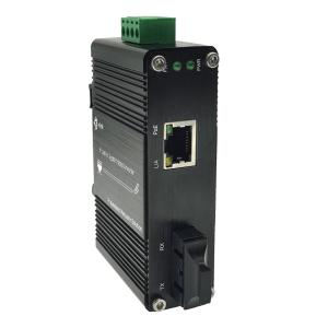 Quality Industrial Gigabit Media Converter PoE+ 30W DIN Rail Mount for sale