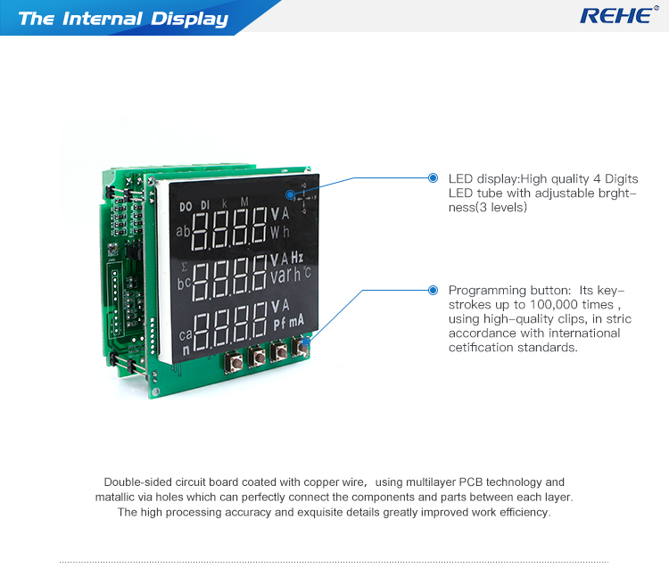 Original Factory To Sell Thin Product Three Phase Intelligent LED Display Multi-function Multimeters