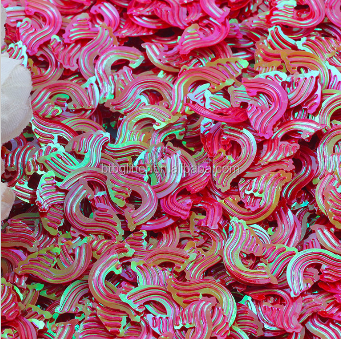 Sea Wave Sequined Fluorescent Pieces 18mm Glass Ball Stuffers and Ornaments Hand DIY Accessories