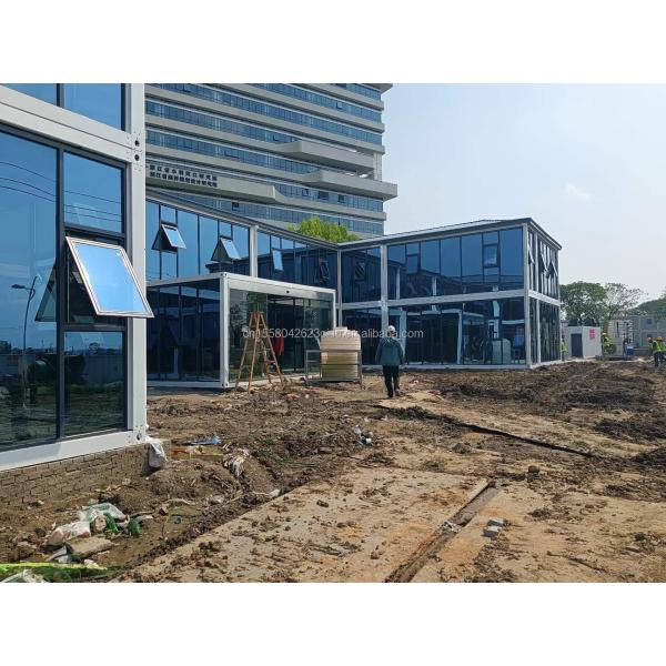 Galvanized Steel Square Tubes Main Structure Customized Color 20ft Container House Prefabricated Temporary Office/Shop/Villa