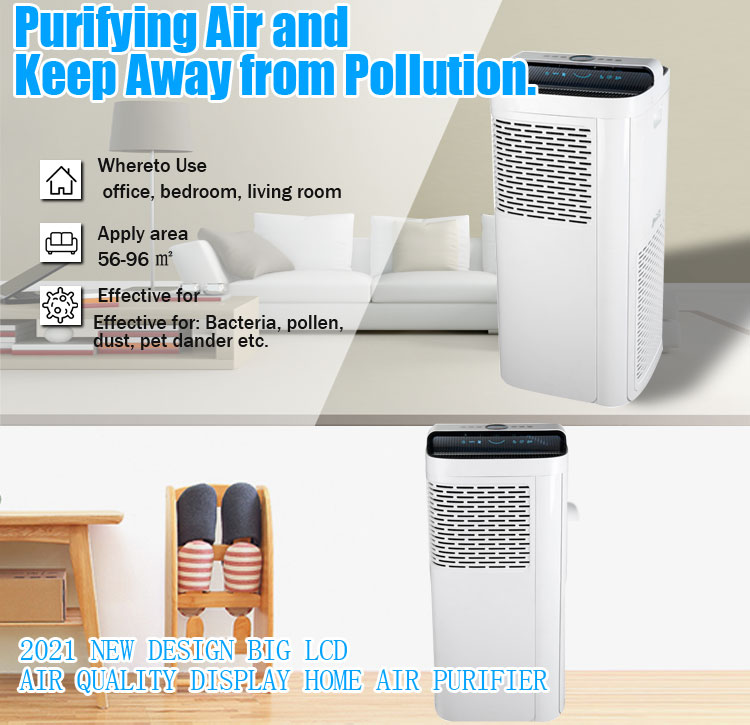 Homefish 2023 Household Air Purifier Luftreiniger Cadr 800M3/H Photocatalyst Hepa Filter Wifi App Uv Large Room office