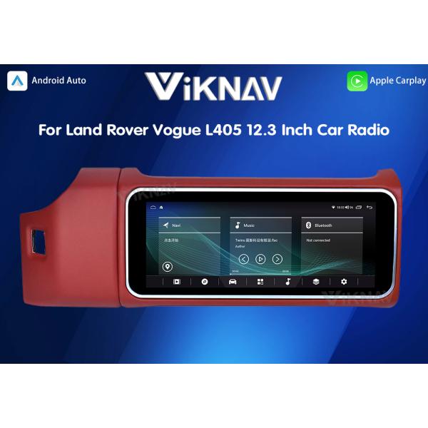 Viknav 12.3 Inch Touch Screen Car Radio For Land Rover Range Rover Vogue L405 2013-2017 Multimedia Player GPS Navigation Head Unit (Red)