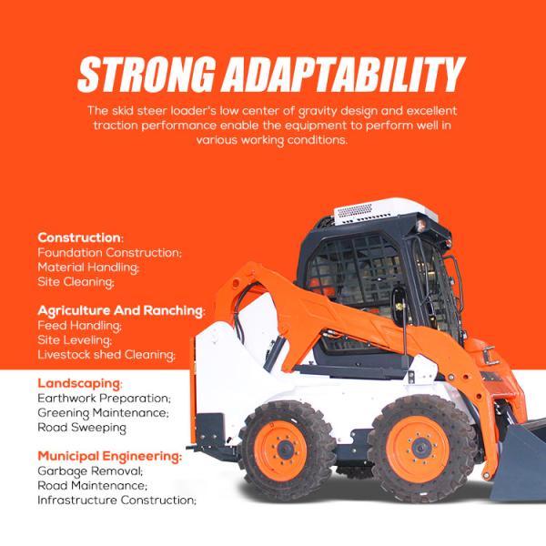 Made in China Skid Steer Loaders Briggs & Stratton Engine 1400kg 1500KG 1700kg Skid Steer Loader With EPA