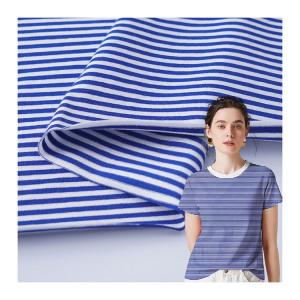Quality Striped Cotton T Shirt Fabric Yarn Dyed Moisture Absorption Material 170gsm 40S for sale