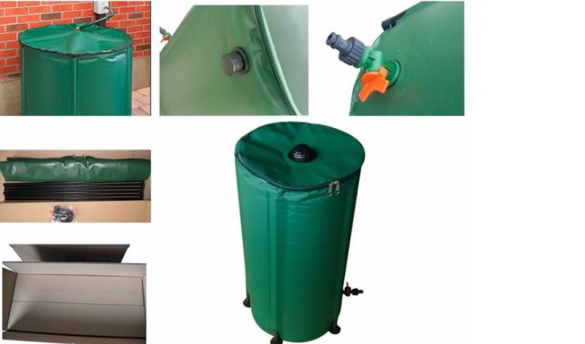 Greenhouse PVC Garden Rain Barrels , Collapsible Plastic Water Barrels 150L Portable Water Tanks