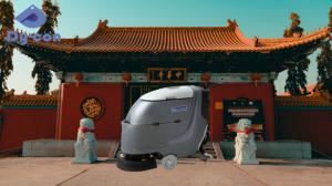 Quality Wide Coverage Temple Floor Scrubber 60L Tank Slip Free for sale