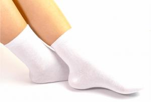 China Single Use Medical Cotton Socks , 39x9cm White Cotton Socks For Medical Area on sale