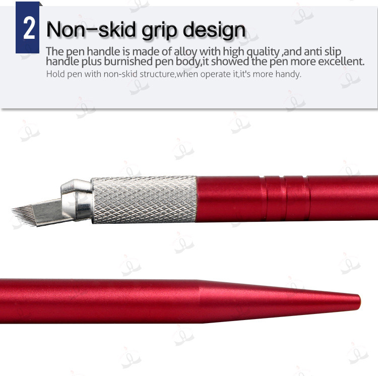 Aluminum Alloy Manual Permanent Tattoo Pen For 3D Embroidery Micro Blade Eyebrow