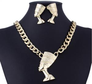 China Exaggerated jewelry noble Egyptian pharaoh rights symbol alloy necklace / Necklaces on sale