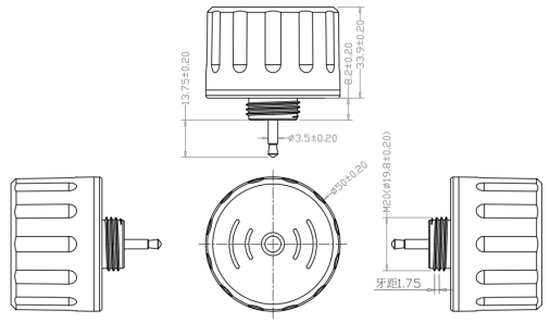 12Vdc PIR Casambi network dimmable sensor for LED Batten, with 12m max mounting height