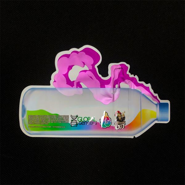 Child Resistant Special Shape Package Mylar Bags With Zipper UV Spot And Metal Effect