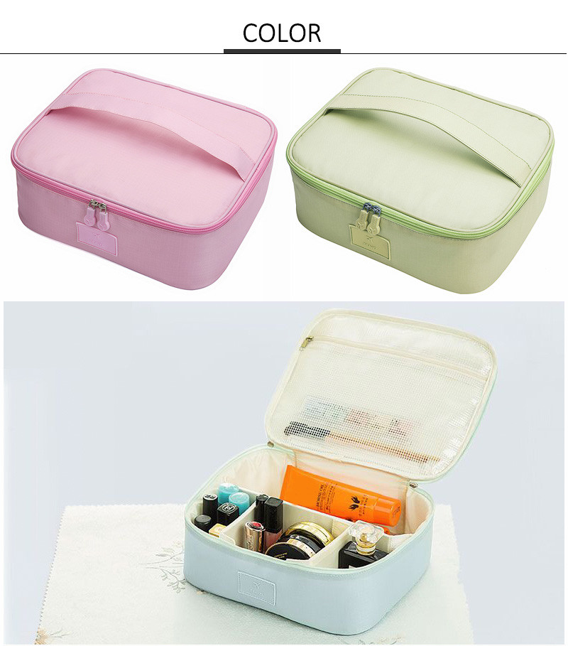 Waterproof Large Polyester Dividers Cosmetics Makeup Bag