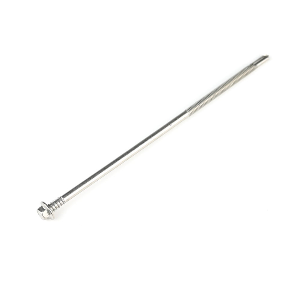 5.5x185mm ZINC Finish Steel Structure Self Tapping Screw with 5 Point Hexagon Head Washer