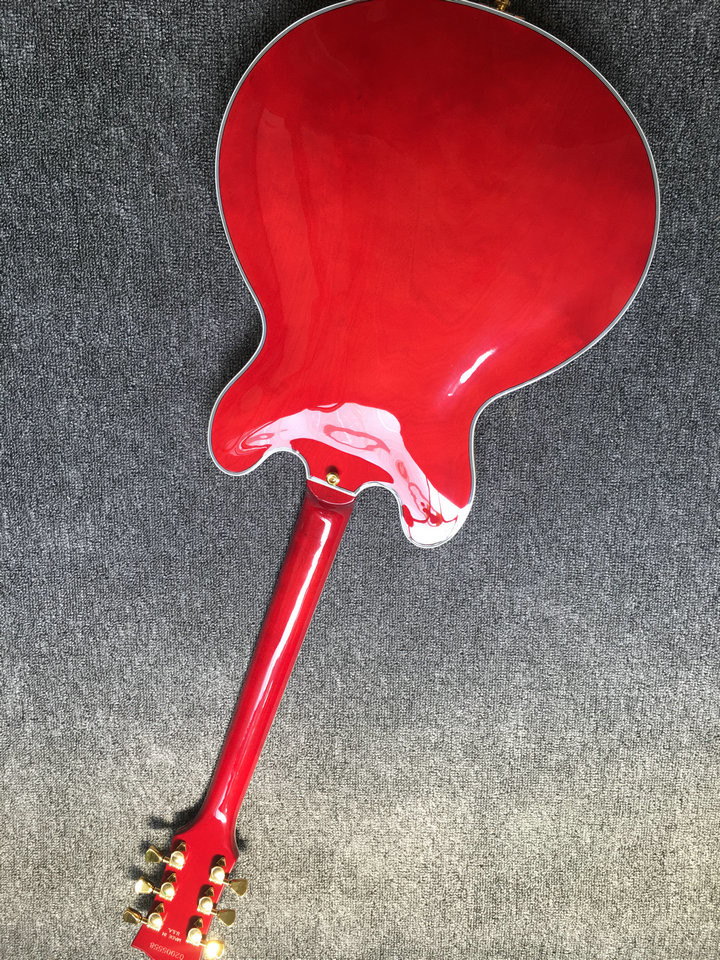 Classic Red ES 335 Jazz Guitar bigsby tremolo system ebony fingerboard electric Jazz Guitar free shipping