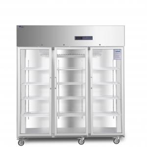 Quality 1500L 2 To 8 Degree High Quality Pharmacy Refrigerator R134a With Three Glass Doors for sale