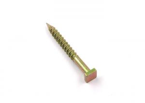 Quality Yellow Zinc Plated Mild Steel Square Head Concrete Nails Screws for sale